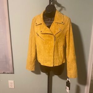 NWT BAGATELLE.NYC MOTO GOLD SUEDE JACKET